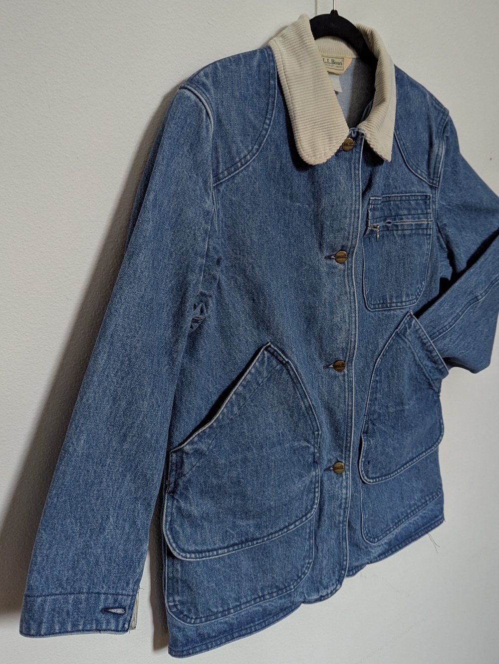 Vintage 1980s L.L. Bean Denim Barn Chore Coat - Women's Medium - Picture 4 of 11